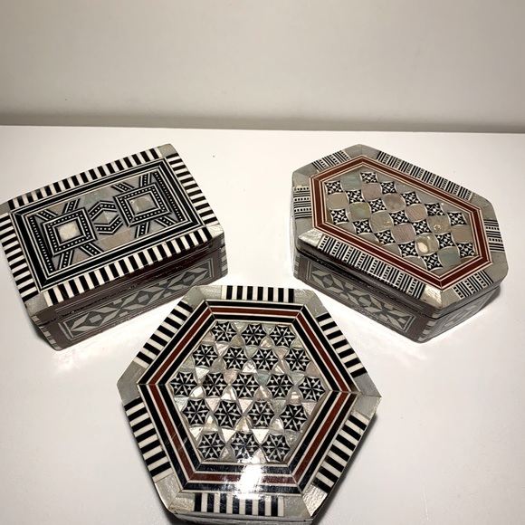 Treasure Jewelry Box - Egyptian Mother of Pearl - Picture 1 of 13